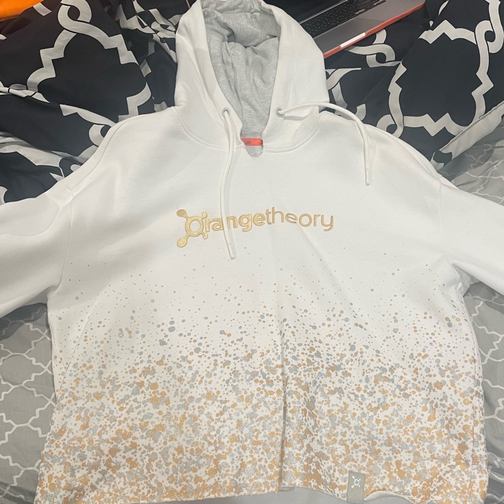 Orange theory cropped hoodie